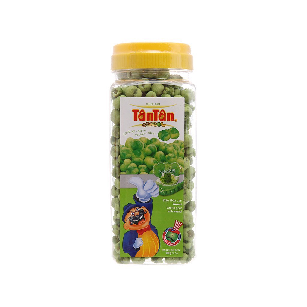 Đậu Hoà Lan Wasabi Tân Tân Green Peas With Wasabi (Hủ 190g)