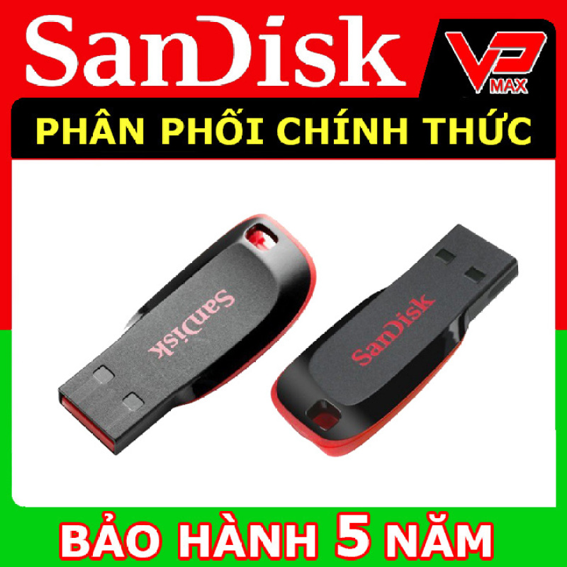 Bảng giá USB Sandisk 16GB - 8GB nhỏ gọn Cz50 bảo hành 5 năm - vpmax Phong Vũ