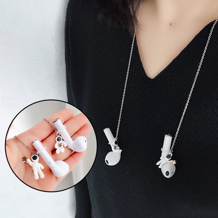 Trend Cute Lanyard For Airpods 1/2/3Pro Cute Cartoon Astronaut Lanyard Halter Fashion ACC For Man Woman [no earphones&fits for all earphones]