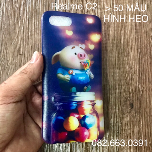 Ốp lưng hình realme c2 (mẫu heo series)