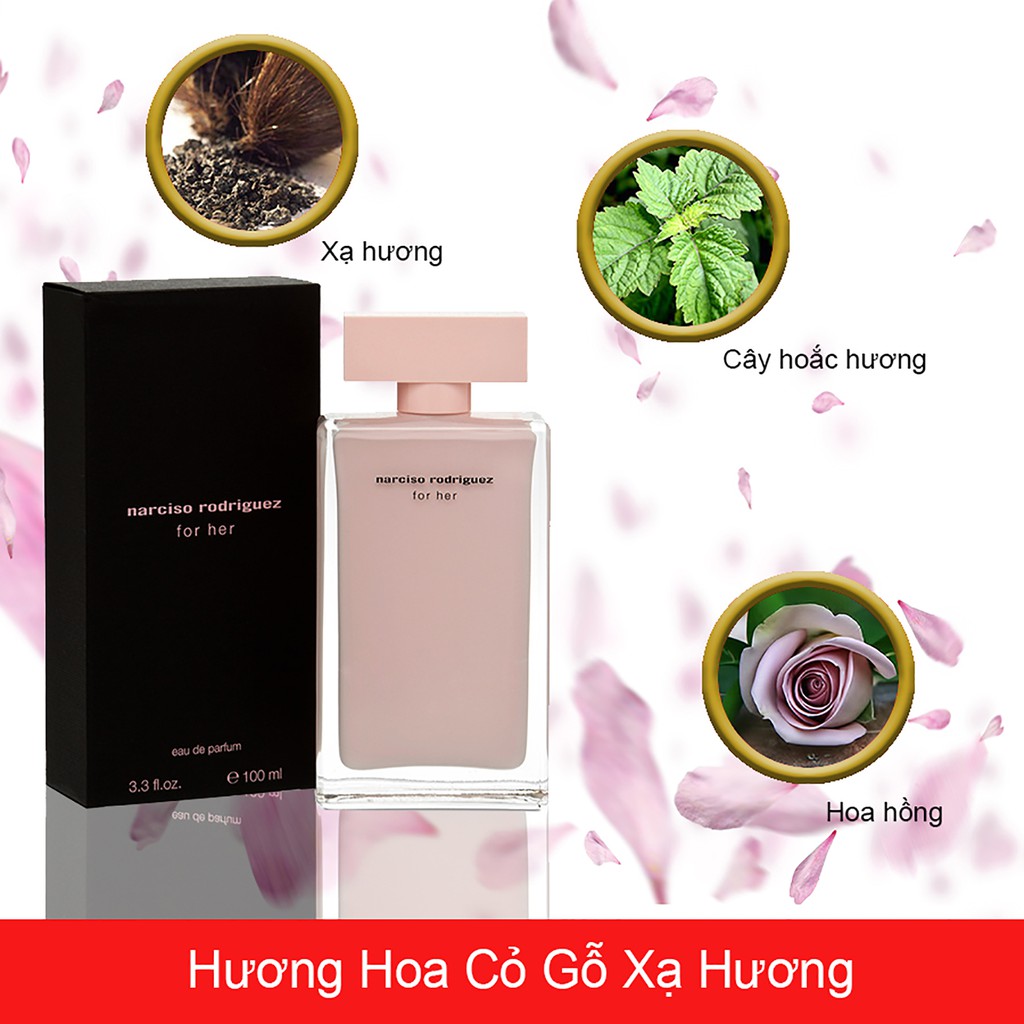 [AUTH] Nước hoa nữ Narciso hồng nhạt EDP ( Mẫu Thử - Chiết 10ml)