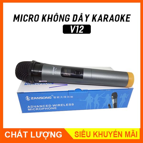 Micro Bluetooth không dây V12 dành cho Loa, Amply - BH 3 tháng