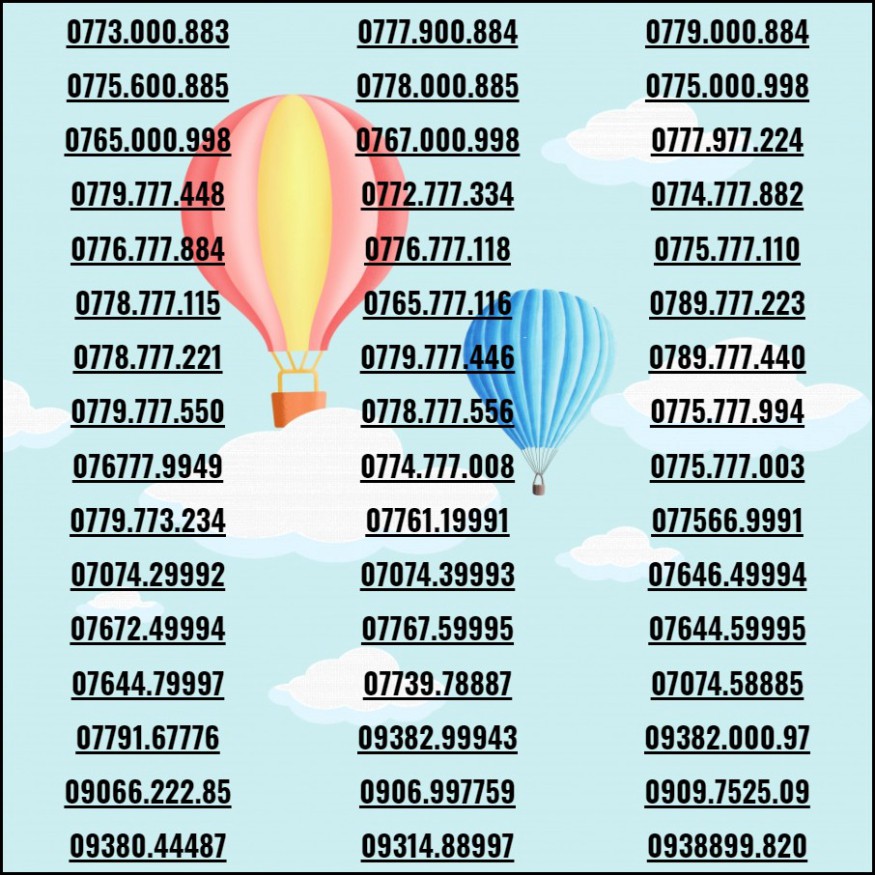 [HCM][Đồng giá] Sim đẹp Mobi