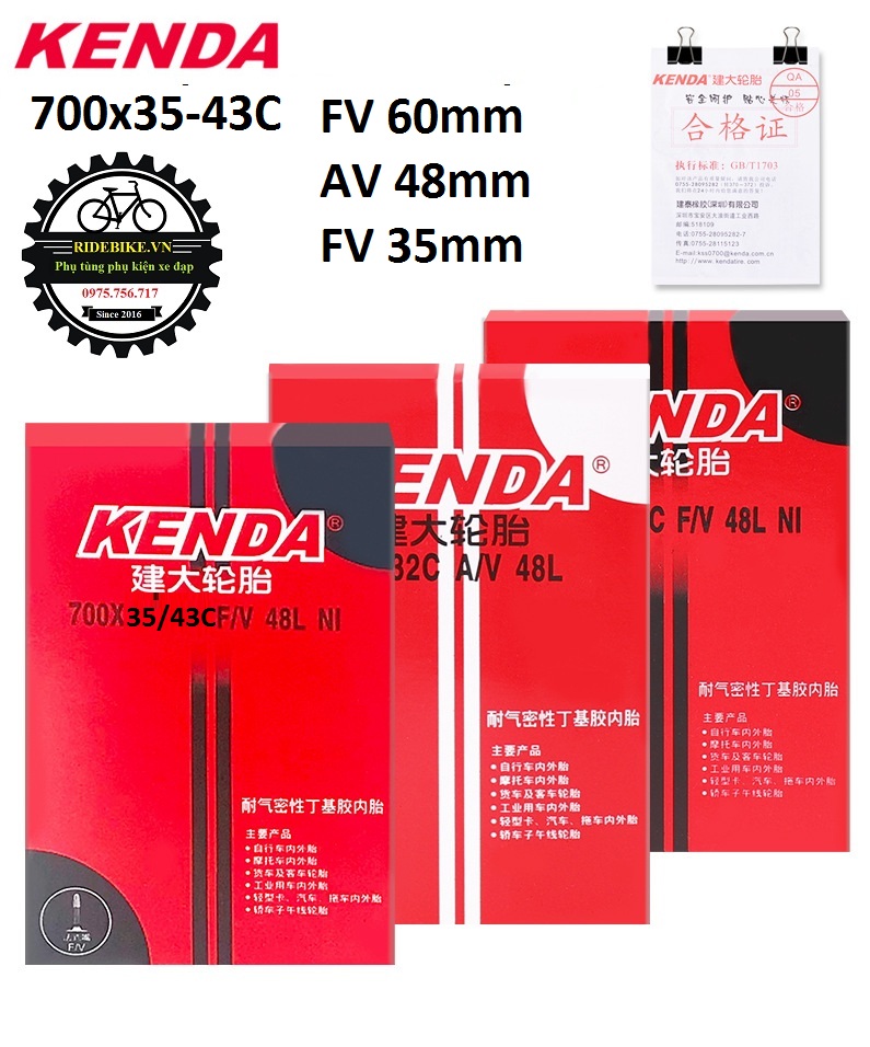 Săm ruột xe đạp KENDA 700x35-43C - MixASale