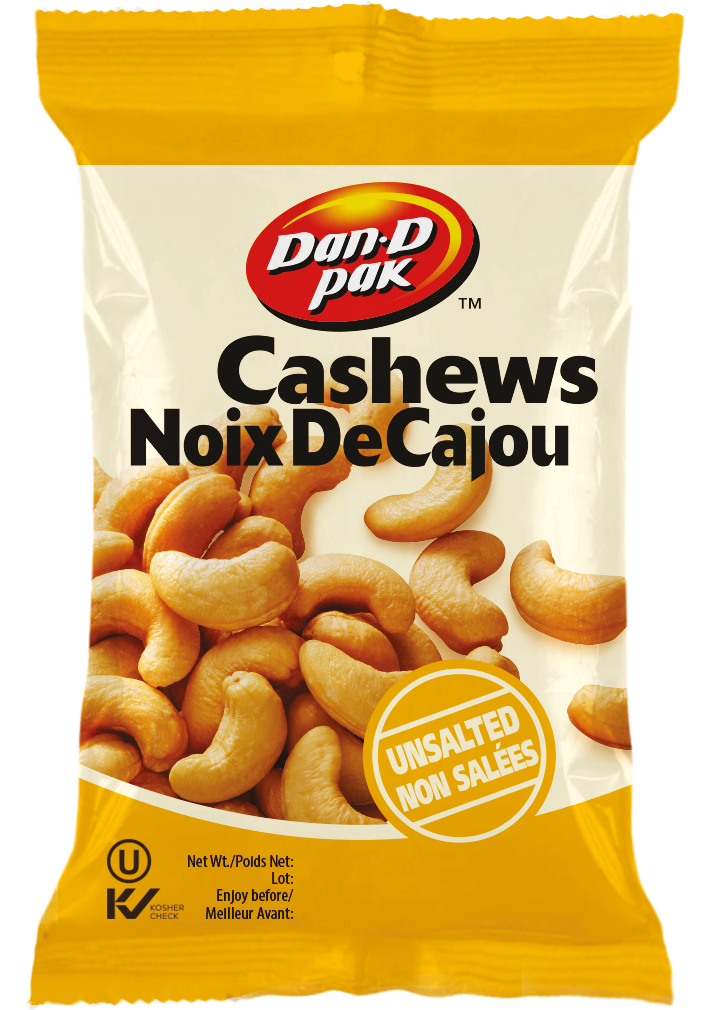 Buy 5 get 1, Cashews Unsalted 50g Dan D Pak