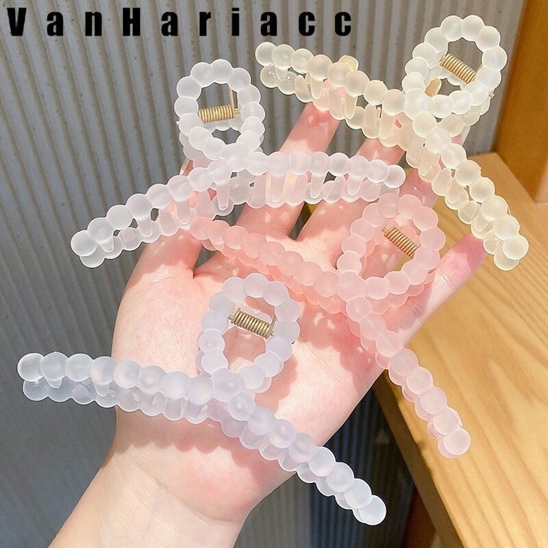 Korean Style Large Transparent Hair Clips Multiple Colors Optional