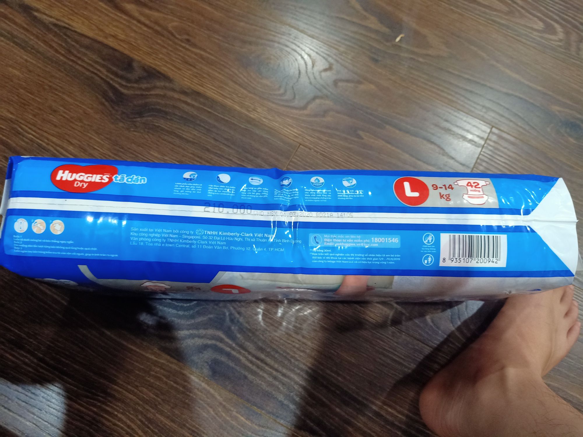 Tã dán Huggies đủ size S (56 miếng), M ( 48 miếng),L (42 miếng)