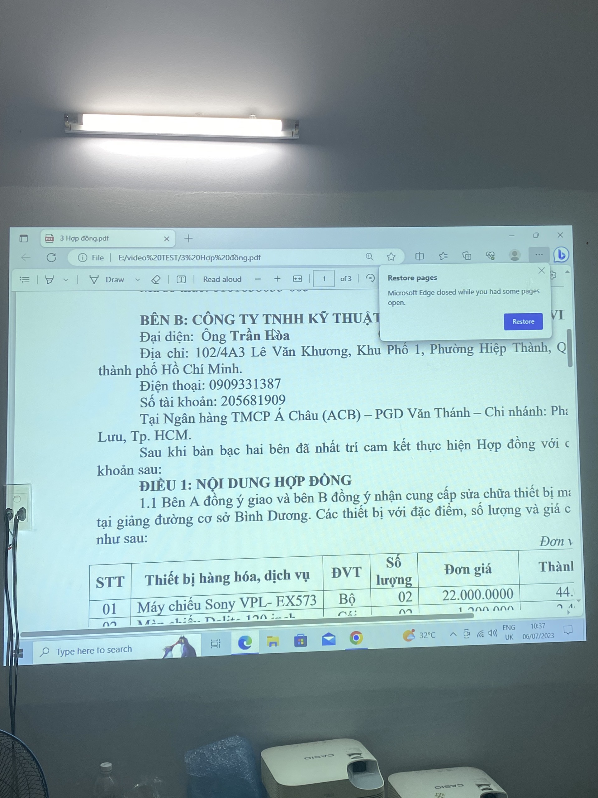Máy chiếu LED Casio Nhật XJ-V1 bảo hành bóng đèn 3 năm