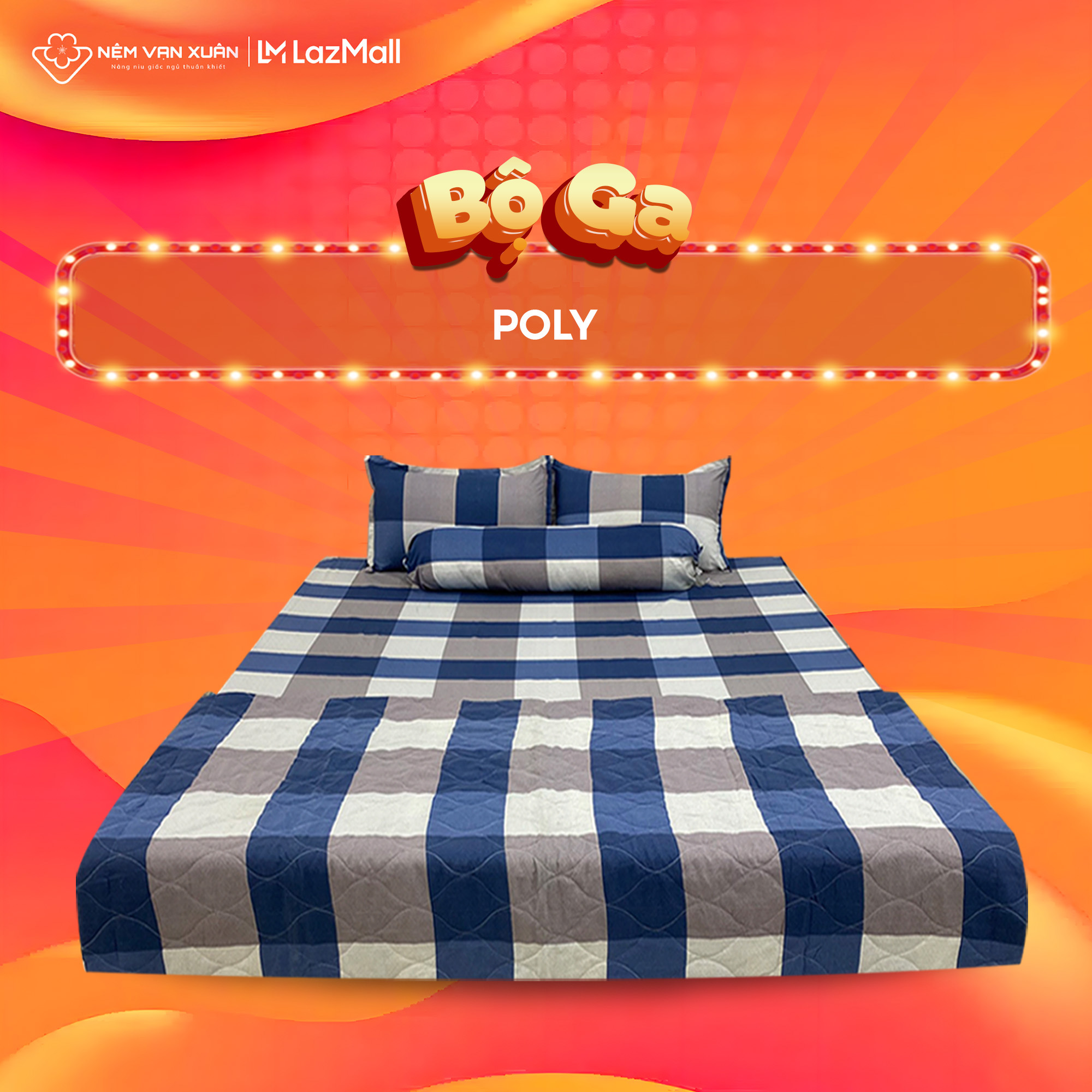 Bộ ga poly 4 món bền màu chất lượng