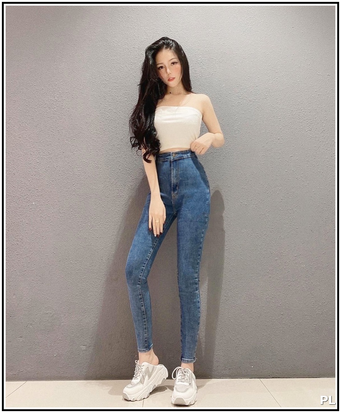 Quần Jean Nữ Lưng Cao KHÔNG ĐỈA & không túi trước siêu hot, jean giãn tốt -zz76