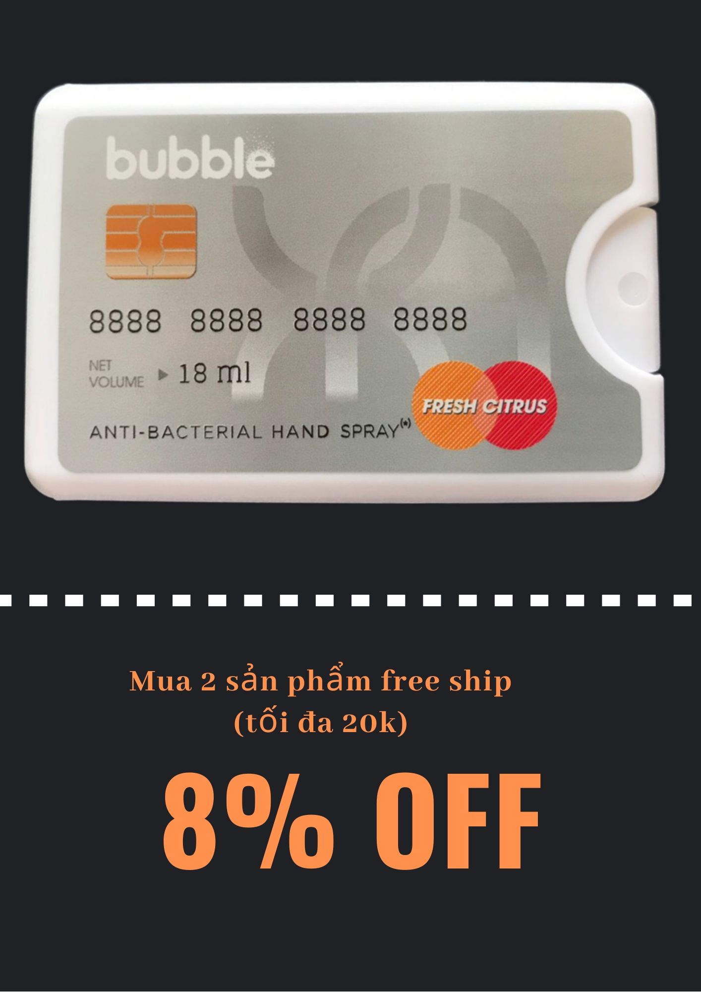 [HCM]Xịt rửa tay khô kháng khuẩn Bubble