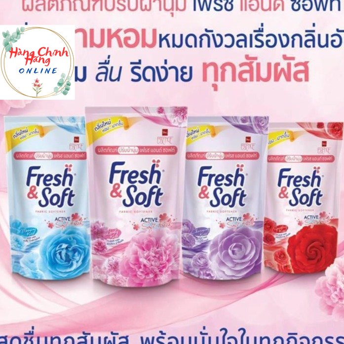 Combo 4 túi xả vải fresh & soft thái lan