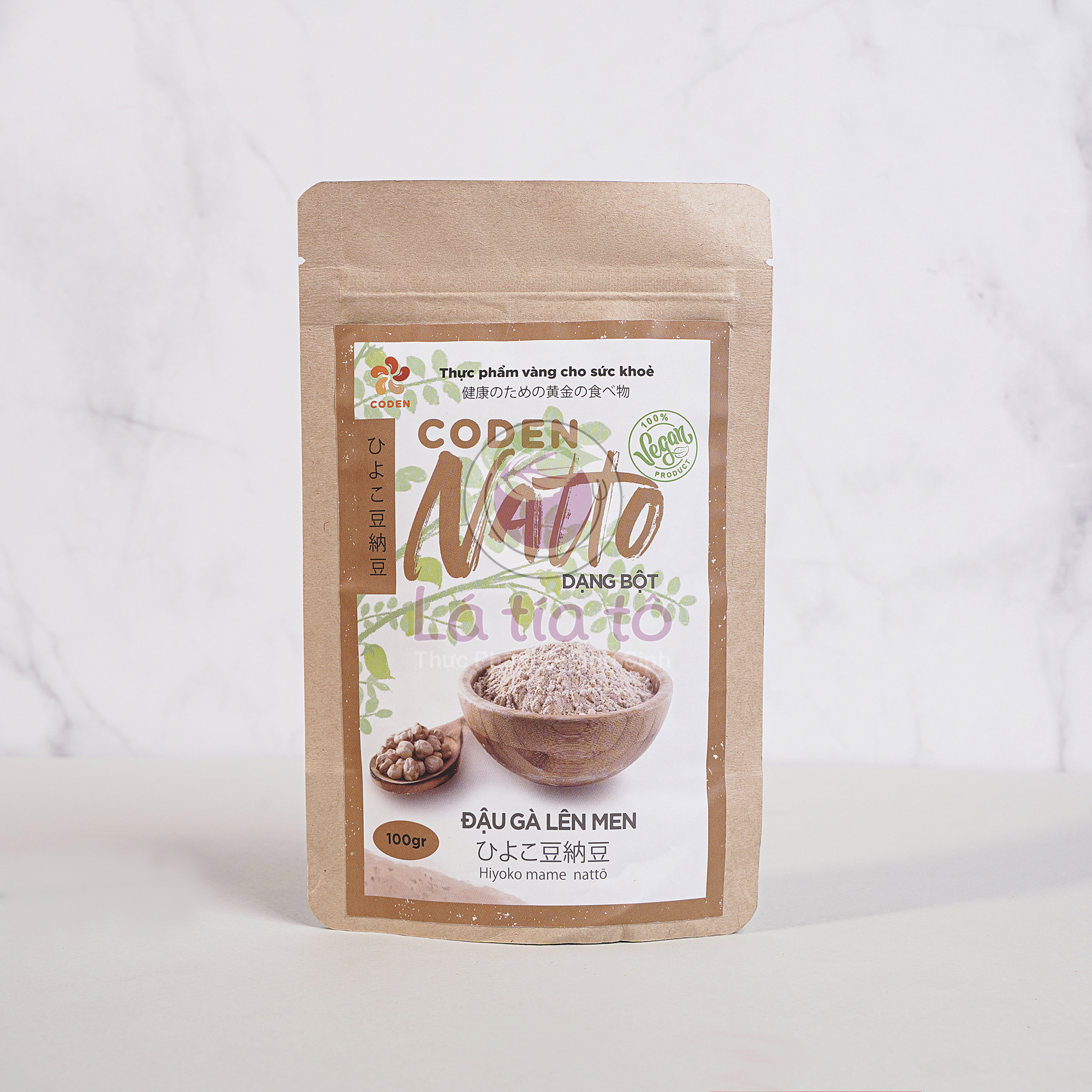 CODEN NATTO ĐẬU GÀ BỘT 100GR- LÁ TÍA TÔ
