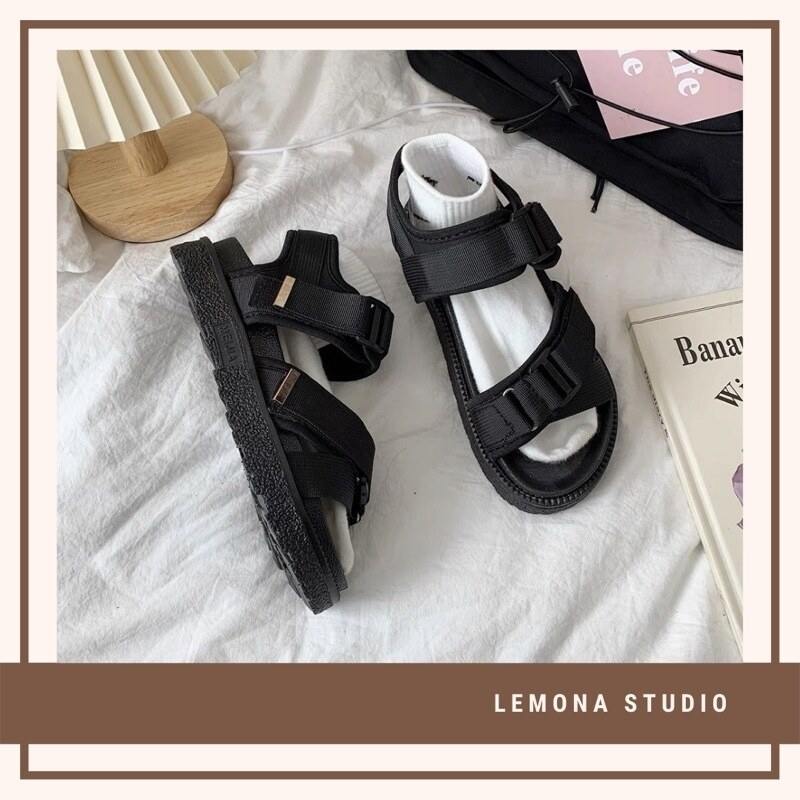 TÍNH ULZZANG CÁ G982 SANDAL ĐEN CHÉO 2022 QUAI