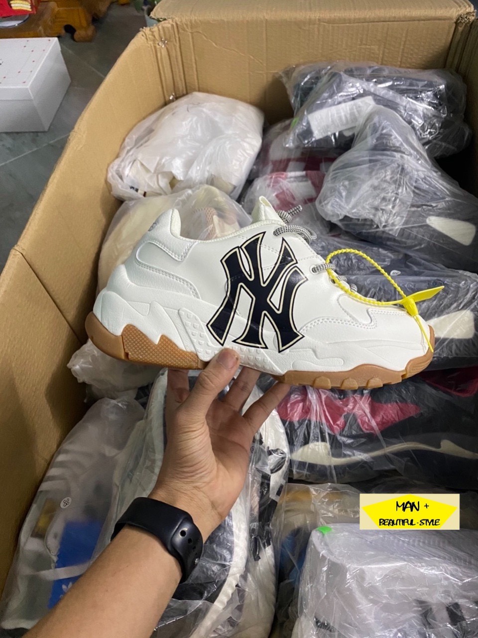 ( SALE CỰC SỐC) Giày thể thao MLB BIG BALL CHUNKY P đế nâu