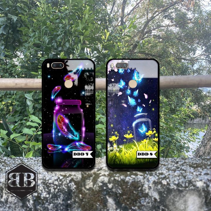 Ốp lưng kính cường lực Xiaomi Mi A1 / Mi 5X hình đèn đom đóm