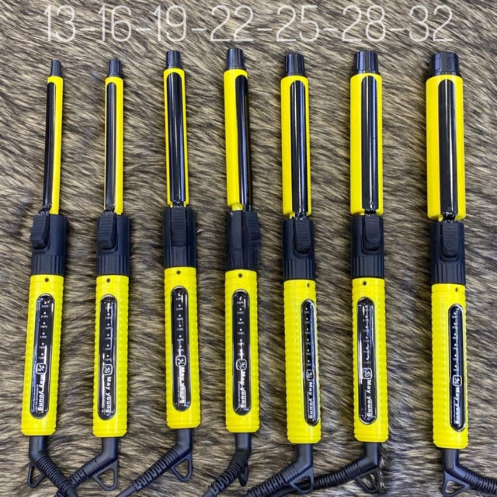Máy uốn tóc xoăn vàng phủ Ceramic cảm ứng May Young M606
