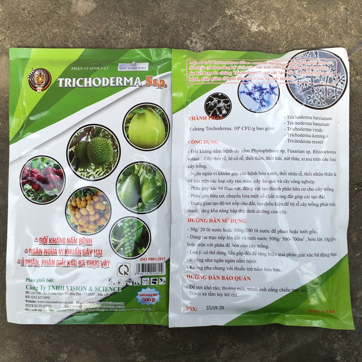 [HCM]TRICHODERMA :Vi nấm đối kháng-Phòng bệnh chết nhanh chết chậm-gói 500G