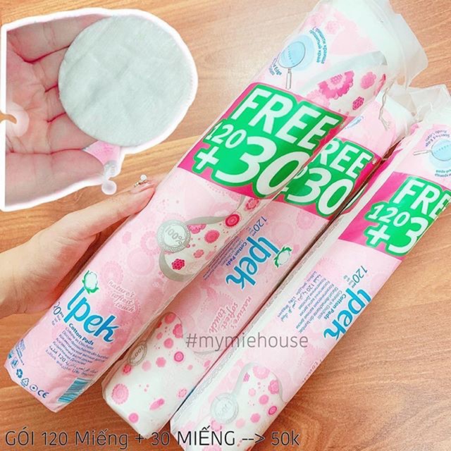 Bông tẩy trang IPEK 150 Miếng (Thổ Nhĩ Kì)