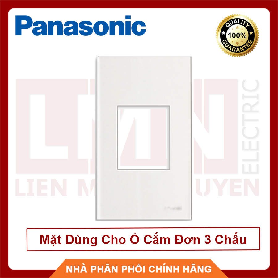 PANASONIC Mặt Dùng Cho Ổ Cắm Đơn 3 Chấu WEV680290SW WIDE - Hàng Chất Lượng - BH 12 Tháng