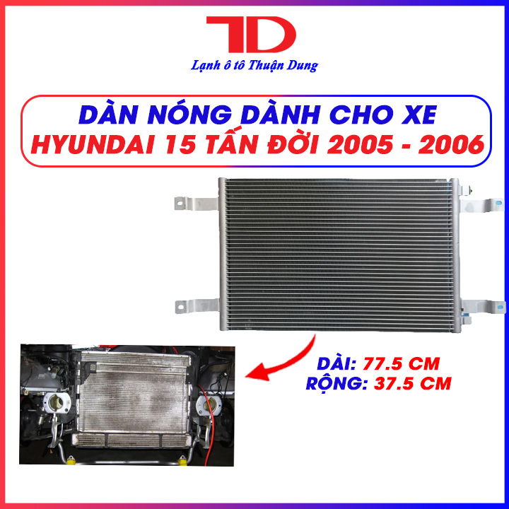 Dàn nóng xe hyundai benz 15 tấn đời 2004-2006 hbs pp064513, dàn nóng điều hòa ô tô