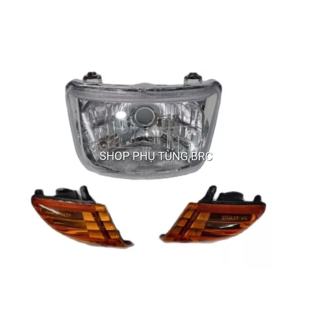 [ Bánh dĩa ] Bộ đầu đèn Wave Thái 110 xe bánh dĩa ( Hàng sơn Nano chuẩn )