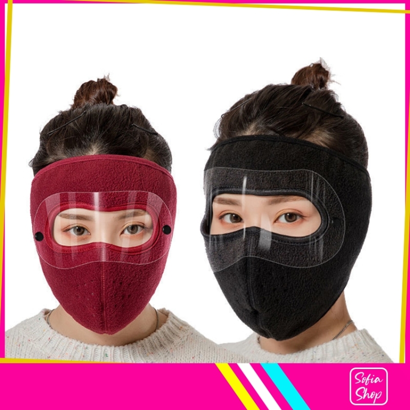 Giá bán Khẩu Trang Ninja Nin Ja Nam Nữ Vải Nỉ Che Kín Mặt Chống Nắng Chống Bụi Có Kính - Khau Trang Ninja Nin Ja Nam Nu Vai Ni Che Kin Mat Chong Bui Chong Nang Chong Ret Co Kinh HNX01 - ShopSofia