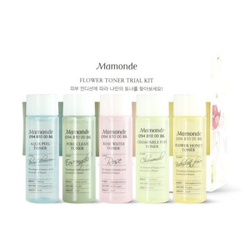 Nước hoa hồng Mamonde Toner Trial Kit