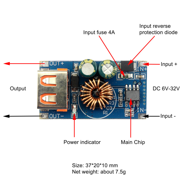 Mạch hạ áp hỗ trợ sạc nhanh QC 3.0
