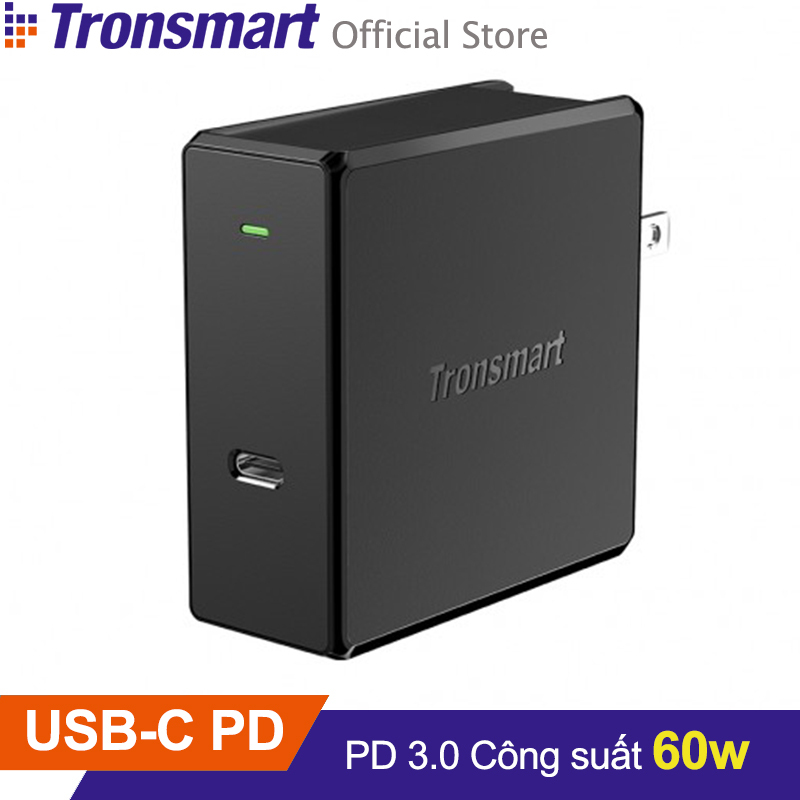 Sạc nhanh TRONSMART WCP02 USB-C công nghệ Power Delivery 3.0 công suất 60w