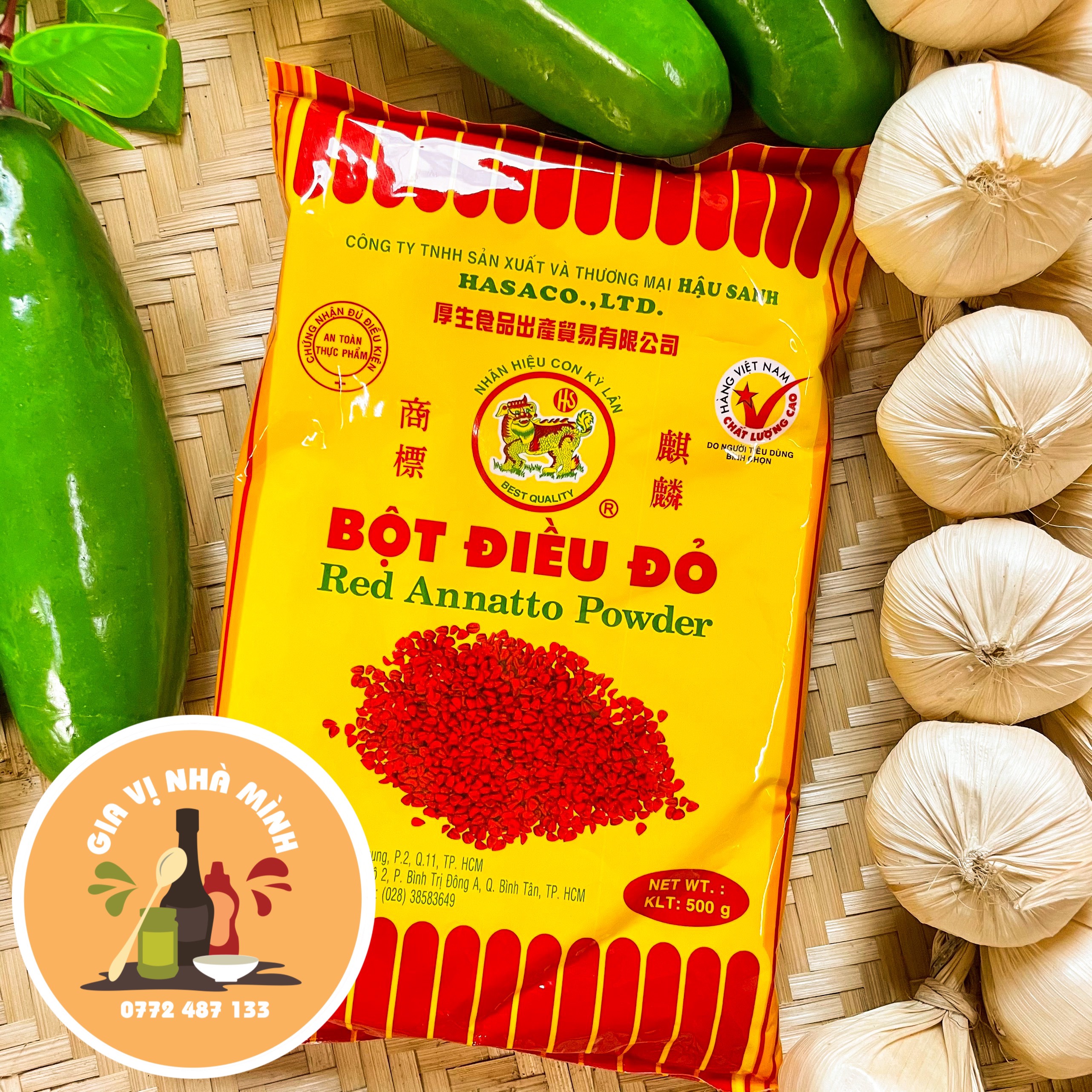 Bột điều đỏ hậu sanh gói 100gr-500gr