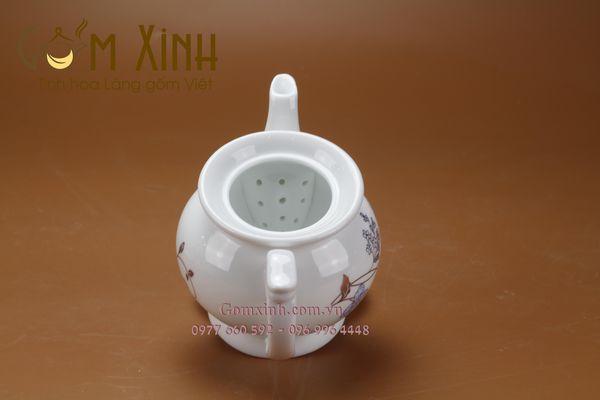 ấm chén Bát Tràng_Bộ bình trà Phú Quý TH1