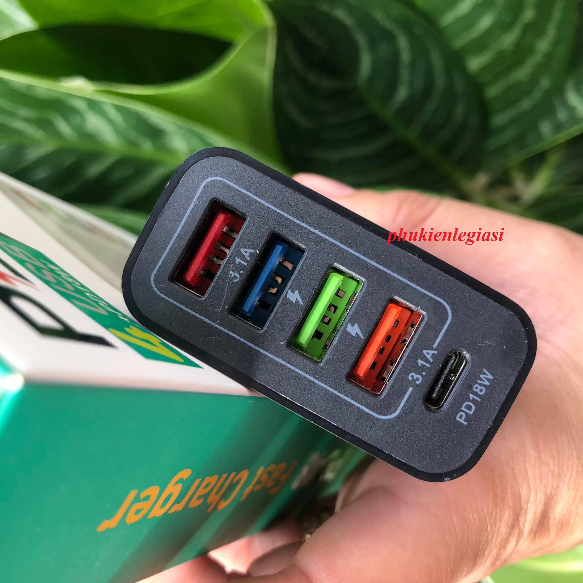XÃ HÀNG THANH LÝ Cốc sạc Quick Charge 3.0 4 cổng usb