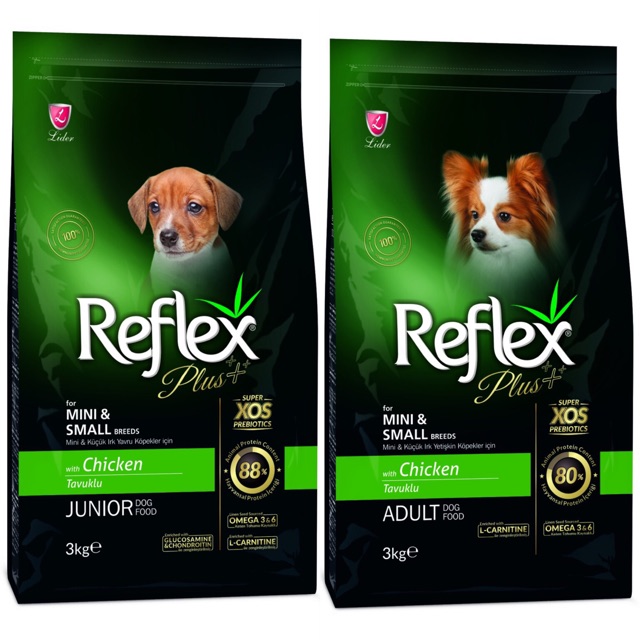 Thức Ăn Hạt Cho Chó Con Reflex Plus Vị Gà Gói 3kg - Reflex Plus Mini & Small Junior - [Nông Trại Thú Cưng]