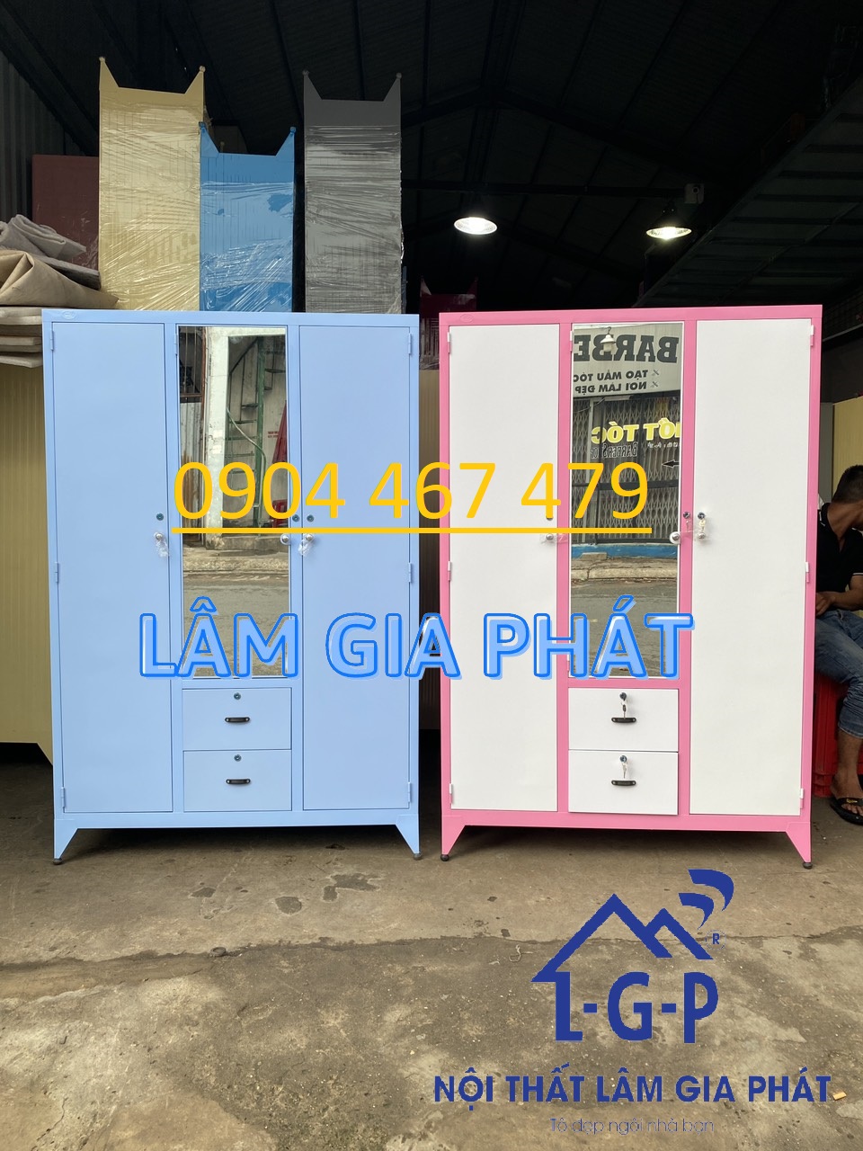 Tủ sắt sơn tĩnh điện cao cấp mới 1m2x1m8 3 cánh