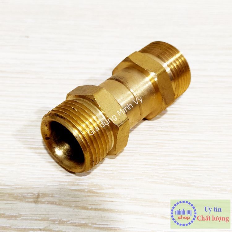 Khớp xoay chống xoắn dây phun xịt của máy rửa xe cao áp - 2 ren ngoài 22mm