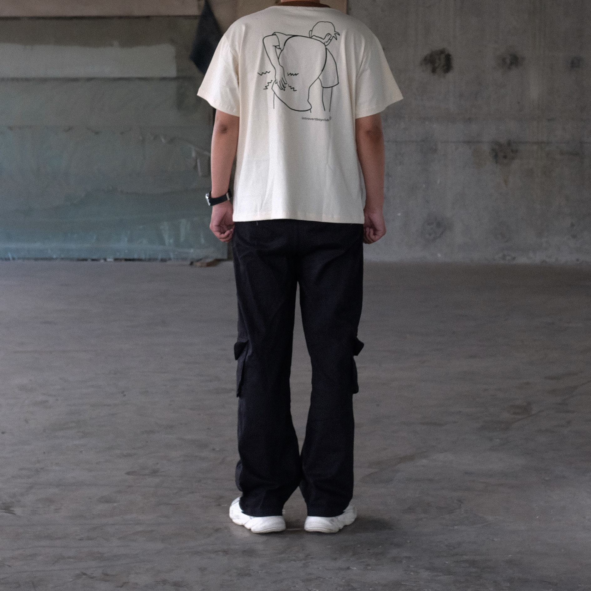 Áo thun Back Hurts Generation - Cream - Introvert Boy Club