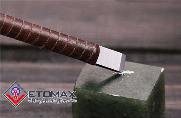 Bộ dụng cụ đục, tiện điêu khắc vonfram bọc da cao cấp