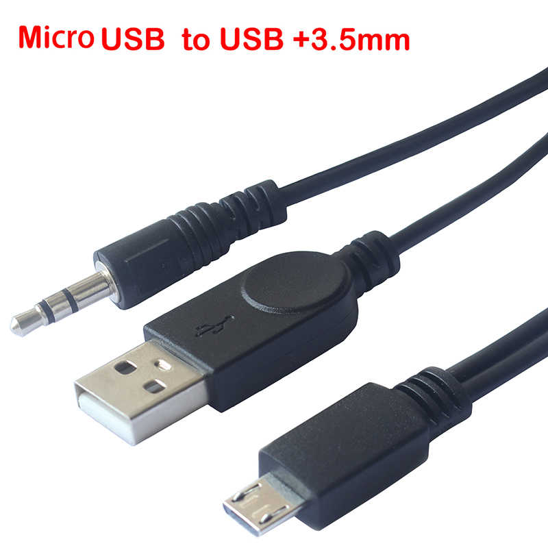 [HCM]Cáp Micro USB Sang Jack 3.5 Mm Cáp AUX/USB  Dành Cho Di Động Bluetooth Nghe Nhạc CD