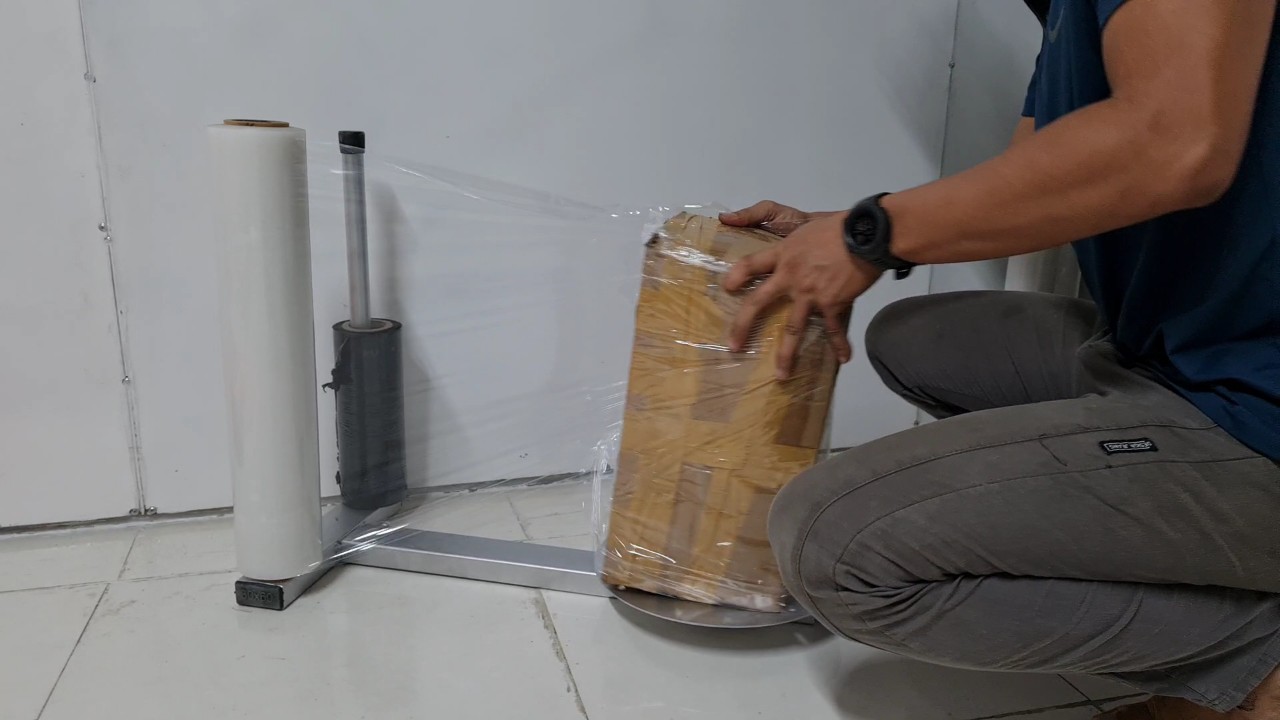 Đế xoay quấn màng PE đóng gói