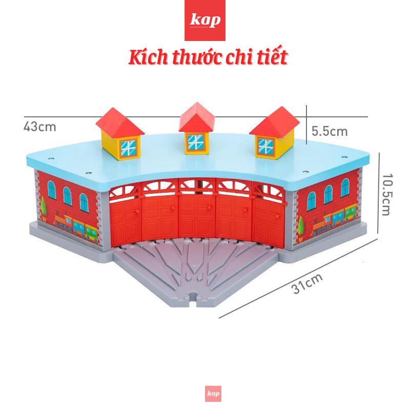 Nhà ga xe lửa (loại lớn), phụ kiện mô hình đường ray xe lửa gỗ