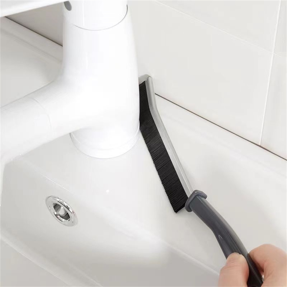 Bàn chải nhựa cán dài vệ sinh khe hở góc tường, sàn nhà tắm tiện dụng