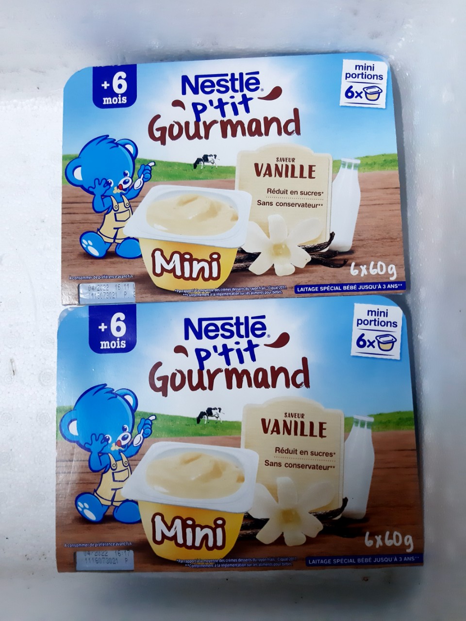 Vãng sữa Nestle Pháp 1 lốc 6 hũ (6X60g)(9/2022)