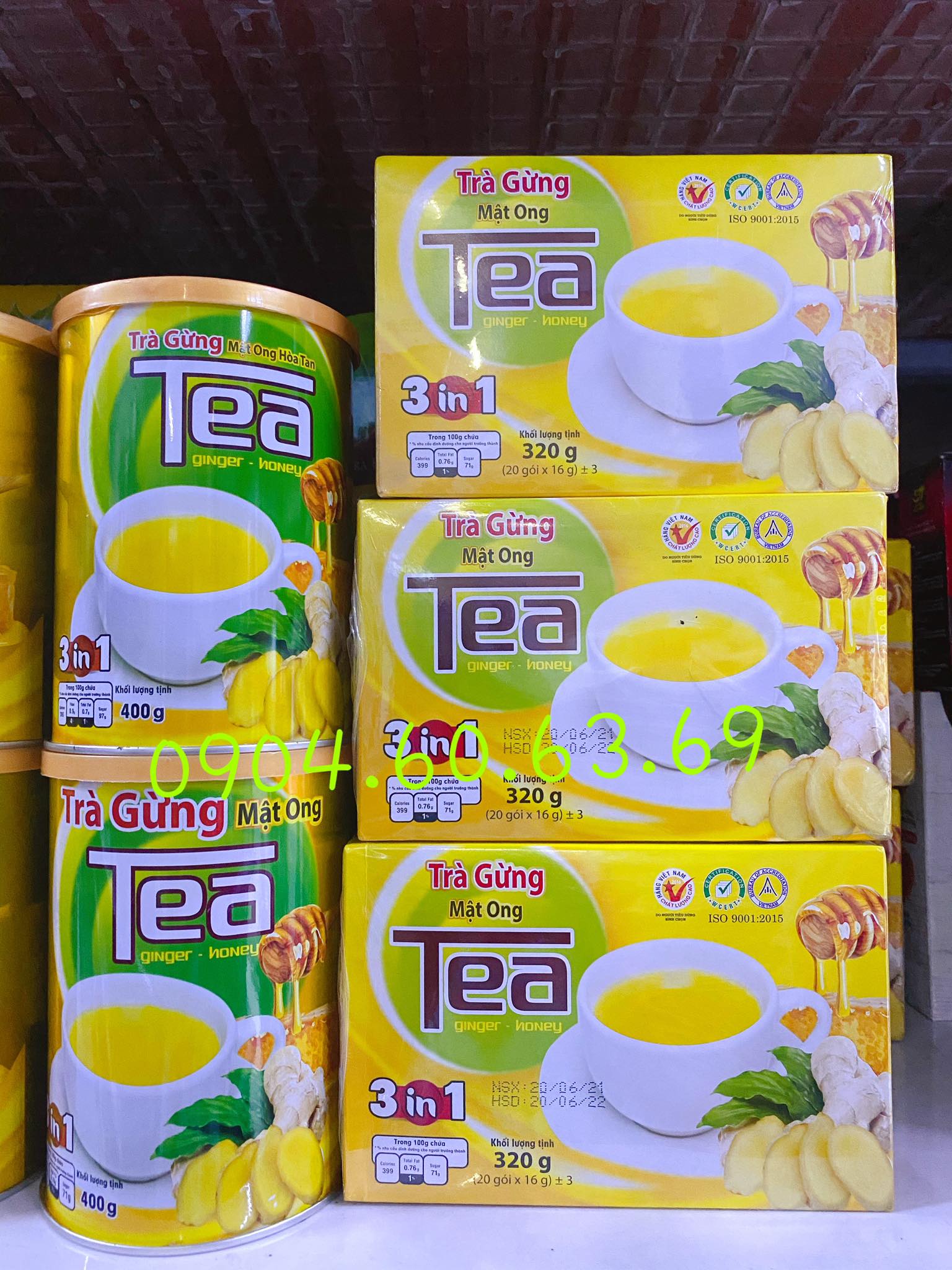 Trà Gừng Mật Ong Hoà Tan THANH BÌNH 400g
