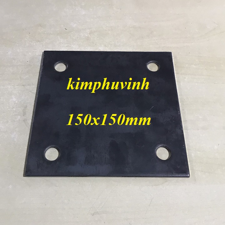 01 CÁI - 150x150mm BẢN MÃ VUÔNG CÓ LỖ - BẢN MÃ CHÂN CỘT 1T5