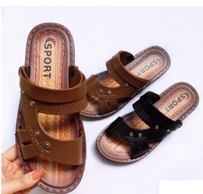 DÉP SANDAL NHỰA GIẢ DA NAM ( TĂNG LÊN 1 SIZE)