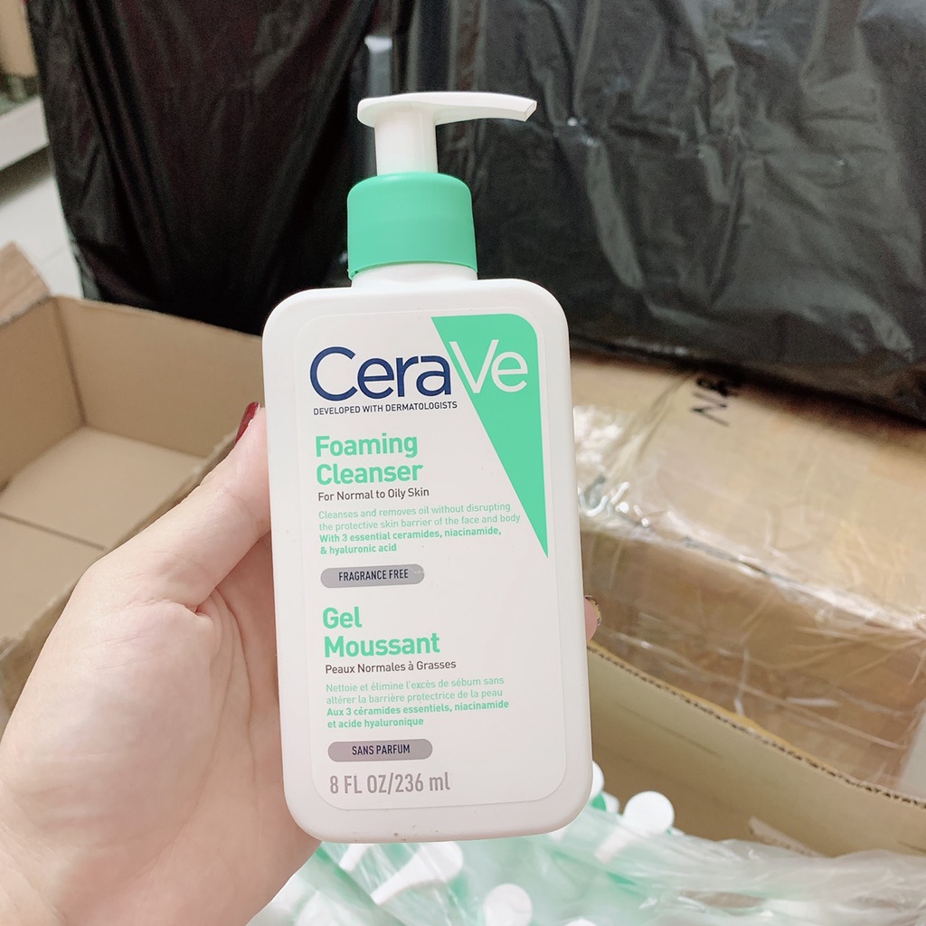 Sữa Rửa Mặt Cerave Foaming Facial Cleanser 236Ml Pháp