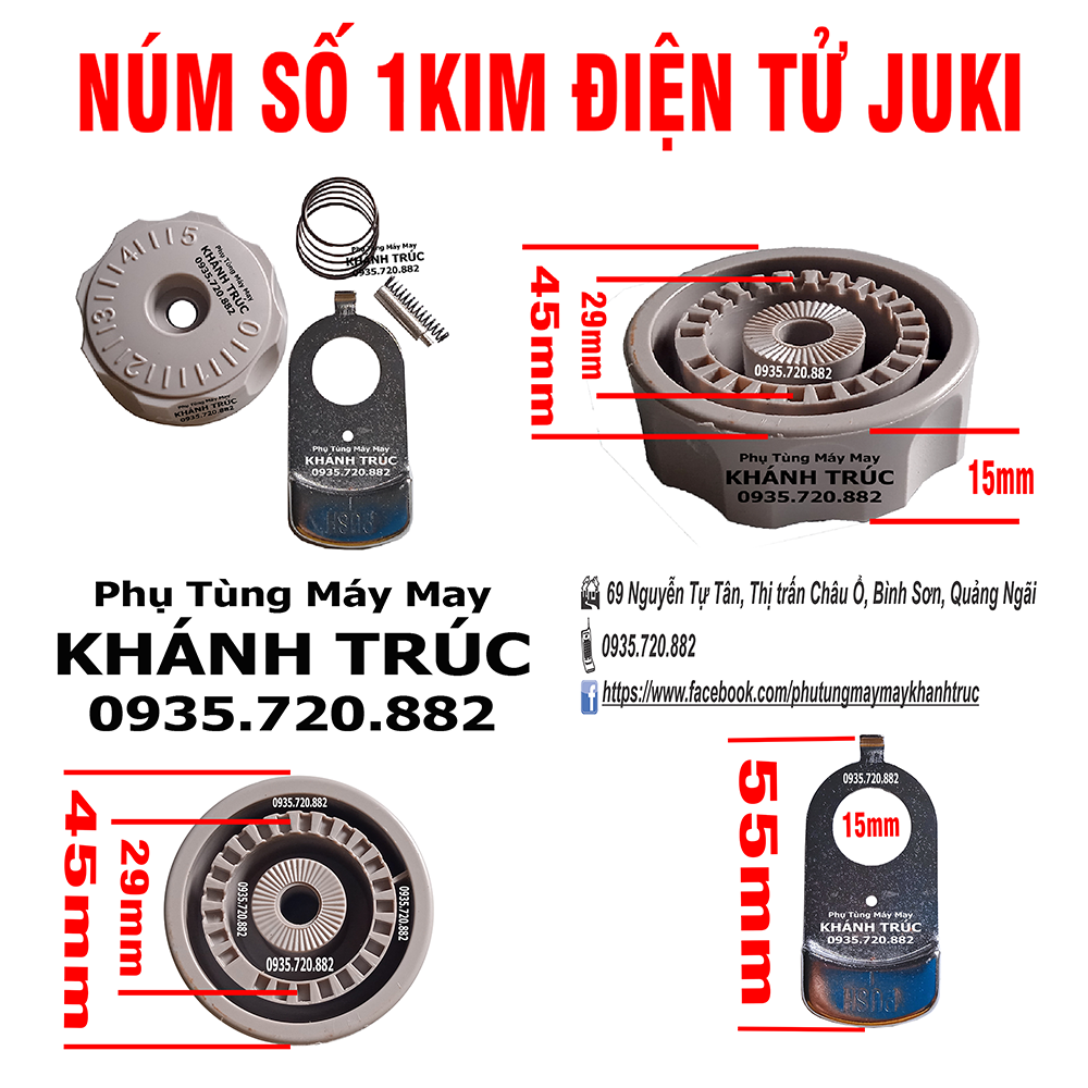 Bộ núm số 1kim JUKI điện tử máy may công nghiệp 1kim