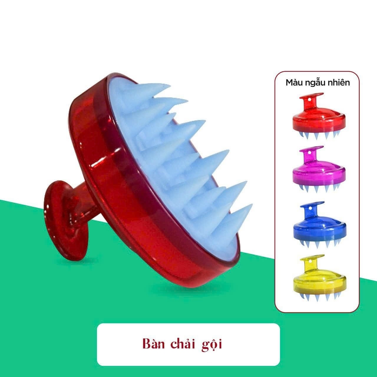 Lược Gội Đầu Silicon Massage Da Đầu Ngăn Rụng Tóc
