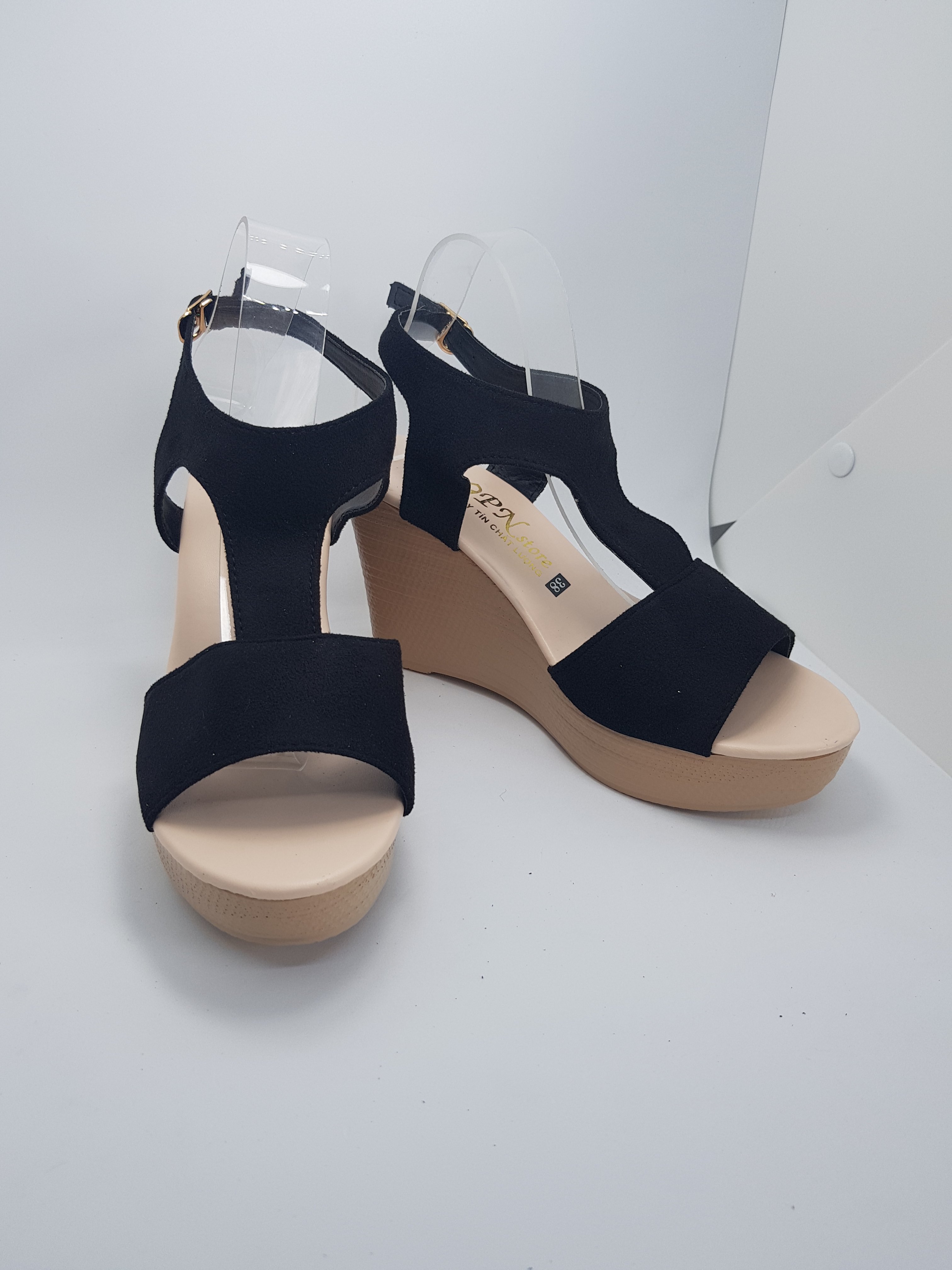 Sandal Đế Xuồng 9cm Chữ T